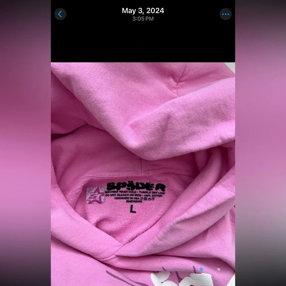Sp5der OG Pink Web Hoodie - Picture 8 of 8